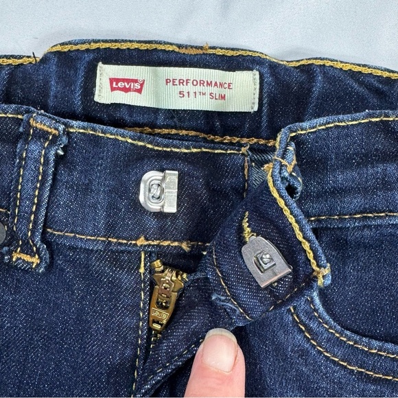 Levi's Boys Performance 511 Slim Dark Wash Jeans - Picture 5 of 8
